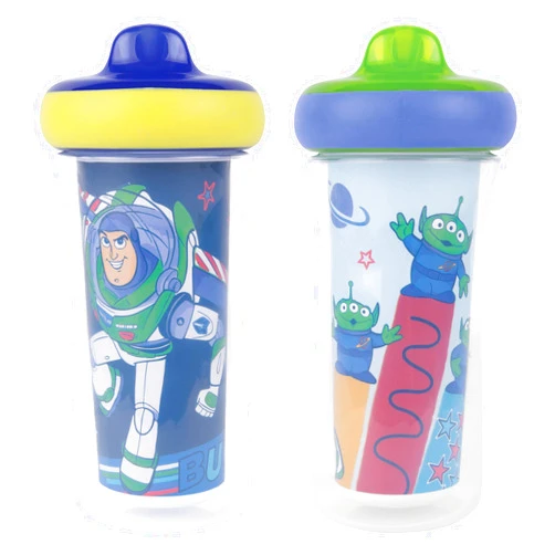 The First Years Disney/Pixar Toy Story Kids Insulated Sippy Cups - Dishwasher Safe Spill Proof Toddler Cups - Ages 12 Months and Up - 9 Ounces - 2 Count