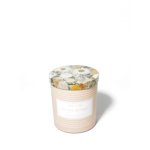 Sand + Fog Scented Candles - Golden Nutmeg - Additional Scents and Sizes - 1 Wick 100% Cotton Lead-Free - Luxury Air Freshening Fall Jar Candles - Perfect Home Decor - 11.5 oz