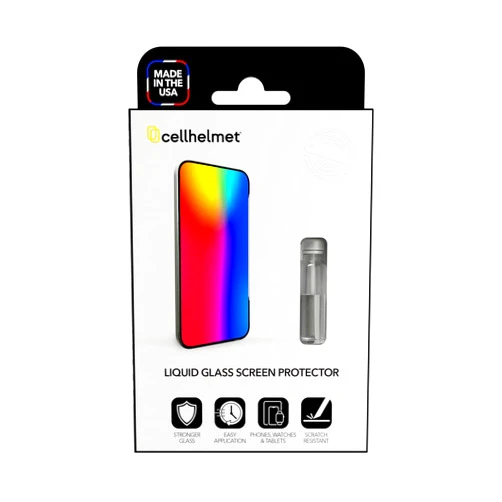 cellhelmet Liquid Glass Wipe On Nano Screen Protector | Scratch and Shatter Protection | Universal Screen Protector for Phones and Smart Watches | Made in USA