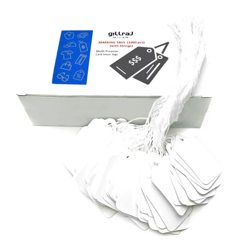 Gillraj Milan GILLRAJ 1000pcs Price Tags with Strings Attached Size 1.93