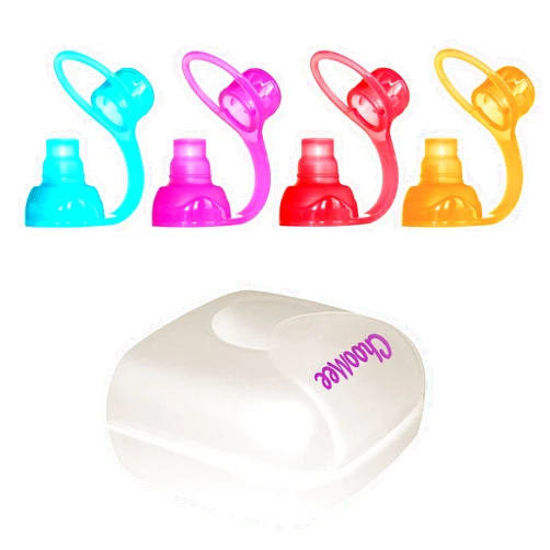 ChooMee SoftSip Food Pouch Tops | 4 Colors + White case | Prevent Spills and Protect Childs Mouth