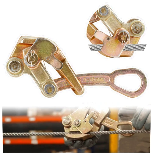 YULIZHE Cable Puller Grip 1 Ton (2200 lbs), Pulling Tool Cable Grip Gripper for Wire Rope, Cable Clamp, Wire Pulling Grip Hand Puller - for 2.5-16 mm Wire Rope