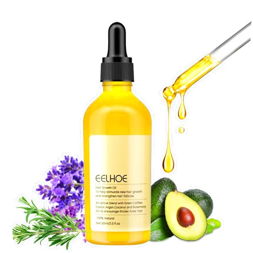 Booyelps 60ML Eelhoe Natural Hair Growth Oil,Veganic Hair Growth Oil - Rosemary Oil for Hair Growth, Carvenchi Organic Hair Growth Oil for Dry, Damaged and Thin Hair, Grow Hair(2FL Oz)