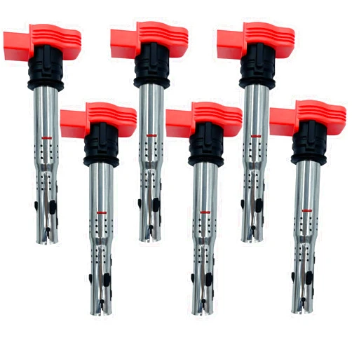 HLZ PRODUCT REP TOP IGNITION COIL SET OF 6 COMPATIBLE WITH Volkswagen Touareg AUDI A4 A5 A6 A7 A8 Q5 Q7 S4 S5 SQ5 Porsche Cayenne Panamera 3.0T 3.2 V6 EA837 UF529 UF575