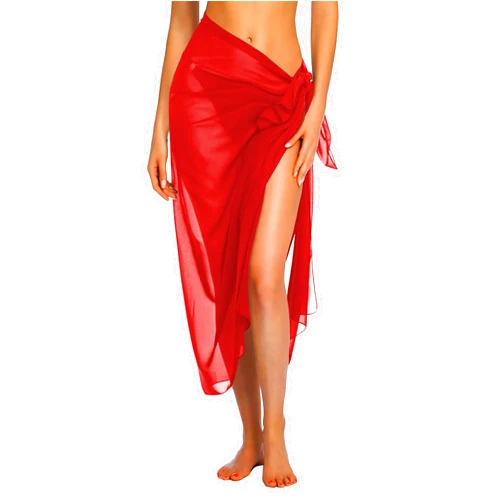 Ekouaer Women Sarong Swimsuit Coverups Chiffon Long Bikini Wraps Sheer Beach Bathing Suit Cover Up