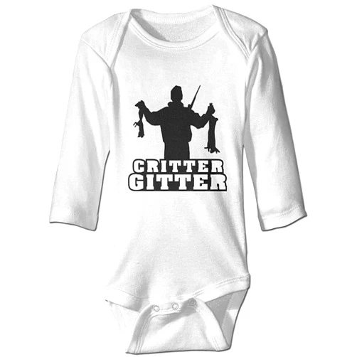 LyCheer Critter Gitter - Unisex Baby Romper Hunter Themed Bodysuit Jumpsuit Outfits White