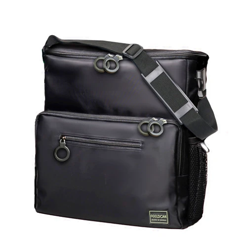 FEELDOM CHIC Adaptable Tote Bag - Unisex Padded Travel Pouch, Wheelchair/Walker/Stroller Bag, Storage Organizer (Medium, Black)