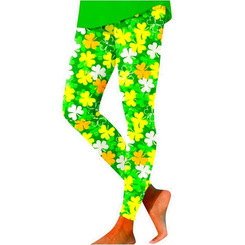 Ctxxun St. Patrick's Day Leggings,Baggy Warm High Waisted Fleece Leggings Causal Soft 2024 Skinny Yoga Leggings