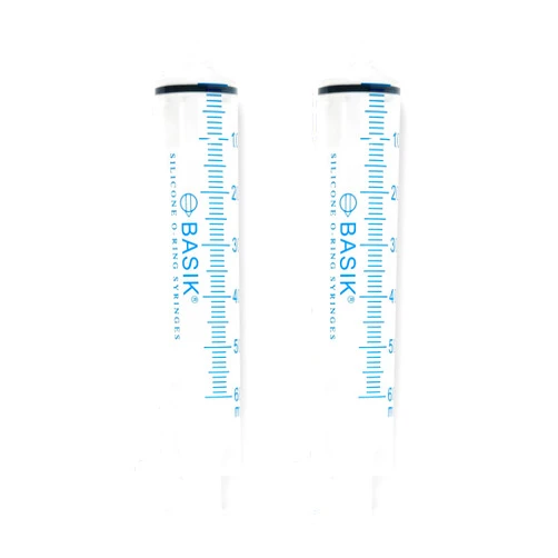 BASIK 60cc ENFit Silicone O Ring Reusable Syringe, 2 Pack