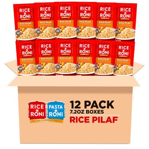 Rice-A-Roni, Rice Pilaf, Pasta and Rice Mix 7.2 Ounce (Pack of 12 Boxes)