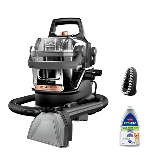 BISSELL Little Green HydroSteam Multi-Purpose Portable Carpet and Upholstery Cleaner, Car and Auto Detailer, 3618, Black and Copper Harbor