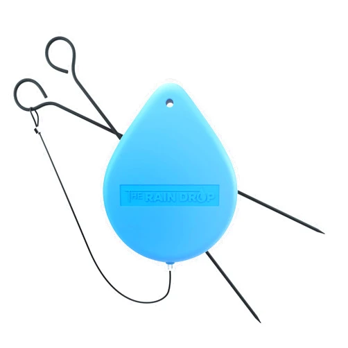 PERFECT PRACTICE Raindrop Putting Aid - Retractable String Alignment Tool to Improve Golf Skills - Training Guide Designed with Dustin Johnson