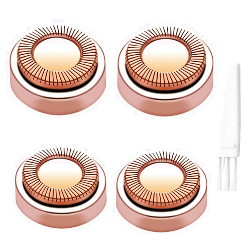 BECHY Facial Hair Remover Replacement Heads for Generation 1 Finishing Touch Flawless Facial Hair Removal Tool for Women,18K Gold-Plated Rose Gold 4 Count,First Generation by BECHY.