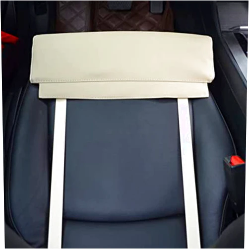 YEITH Pillow for Car Driver seat, Car seat Extender Cushion Leg Support Pillow, Chair Leg Extenders, Leather Knee Pads Long-Distance Driving car Bus Train Office Home Leg Cushion,Beige