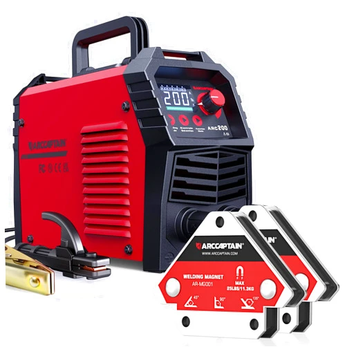 ARCCAPTAIN Stick Welder 200A & Welding Magnets 2pcs 25LB
