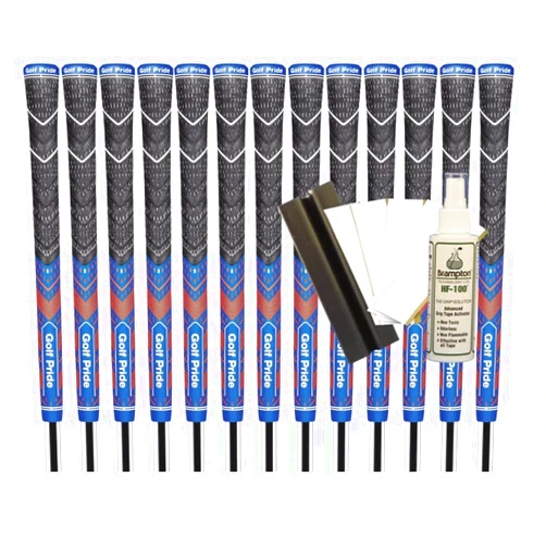Generic Golf Pride MCC PLUS4 Teams MIDSIZE Grip Royal Blue /Orange** PLUS4 ** - 13pcs + Golf Grip Kit
