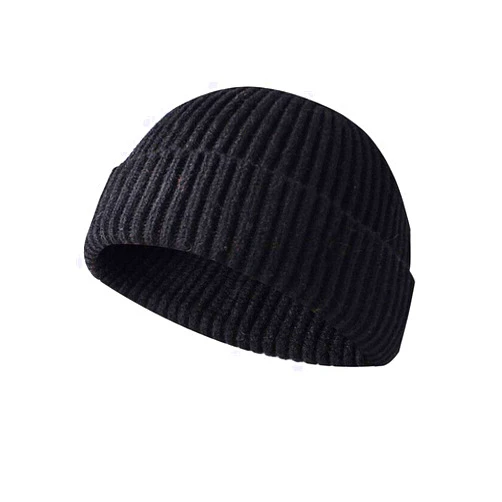 MAMOWEAR Unisex Winter Trawler Beanie Hat Short Retro Ribbed Fisherman Skullcap Knit Cuff Beanie Cap