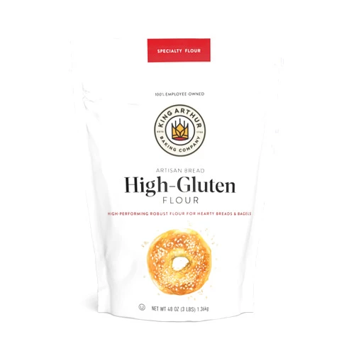 King Arthur High Gluten Flour, Contains Wheat Flour (wheat flour, malted barley flour) High Protein, 3 lb, White, 48 Ounces