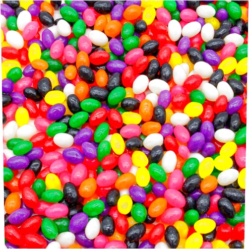 Donty-Tonty Jelly Beans 1 lb – Jellybeans Candy Bulk, Wide Fruit Flavors Assortment, Soft & Chewy, Juicy & Long Lasting Taste, Resealable Bag
