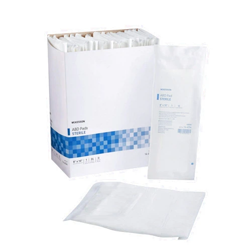 McKesson ABD Pads, Sterile Abdominal Pads, Wound Dressing, 8 in x 10 in, 24 Count, 2 Packs, 48 Total