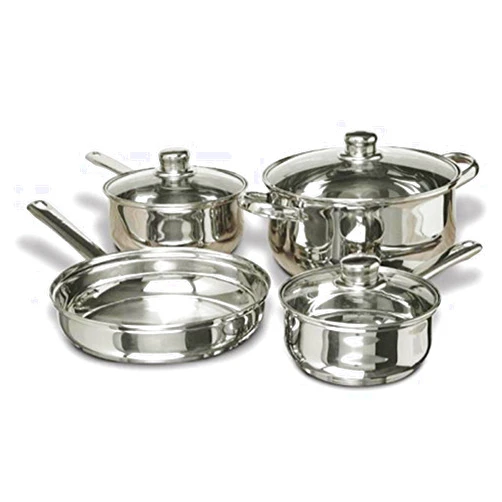 Concord Cookware 7-Piece Stainless Steel Cookware Set, includes Pots and Pans