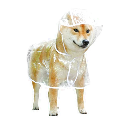 Xfyyzy Dog Raincoats, Waterproof Clear Pet Raincoat, Portable Pet Raining Coat Breathable Lightweight Dog Rain Poncho for Outdoor Walking in Rainning Days