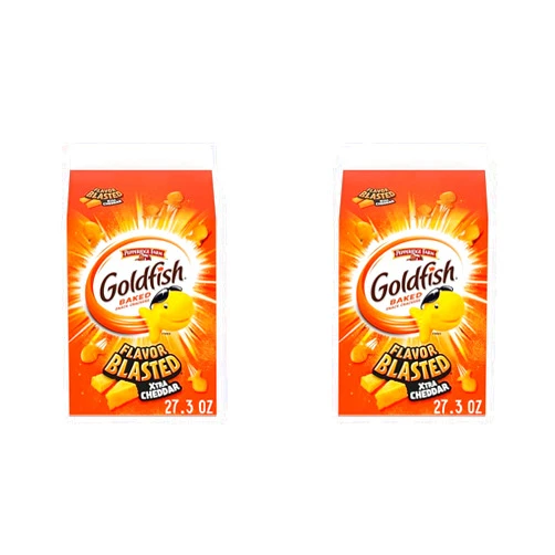 Goldfish Flavor Blasted Xtra Cheddar Cheese Crackers, 27.3 oz Carton (Pack of 2)