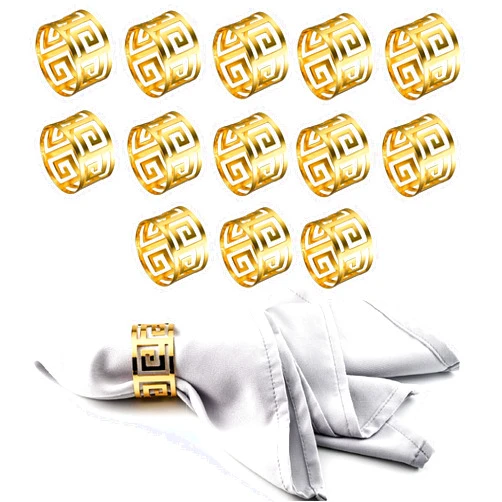 TV TOSVALVE Napkin Rings Set of 14 - Farmhouse Napkin Holder Rings for Dinning Table Parties Family Gather - Holiday Napkin Rings Wedding Reception Christmas Thanksgiving - Metal Napkin Rings for Cloth Napkins