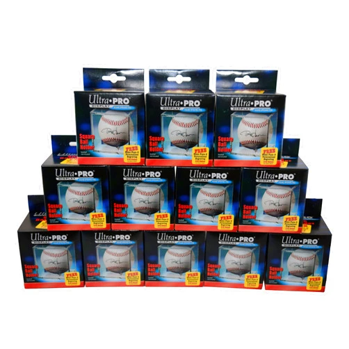 Tassorm 12 Ultra Pro Square BASEBALL DISPLAY Holder w/Stand New Lot Set [12 Baseball Cubes]