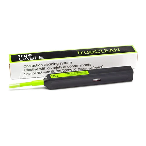TRUE CABLE trueCABLE Fiber Optic Dual Position Pen Click Cleaner, LC/MU, 800+ Cleans, UPC/APC Connector Ferrules, 1.25mm, 1 pc