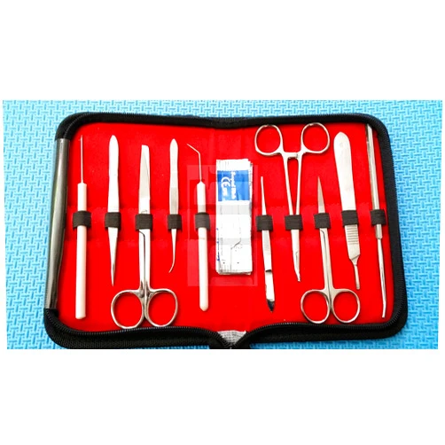 HTI 20 PCS ADVANCED BIOLOGY LAB ANATOMY MEDICAL STUDENT DISSECTING DISSECTION KIT SET WITH SCALPEL KNIFE HANDLE BLADES #10 + #11 (HTI BRAND)
