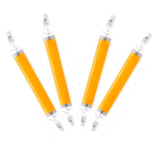 Edearkar 118mm 20W R7S LED Bulb (4 Pack) 200W Halogen Equivalent 118mm J-Type High Brightness 20W 120V R7S Base 3000K Warm White J Type T3 118mm Double Ended Flood Light 360°Beam Angle Landscape L