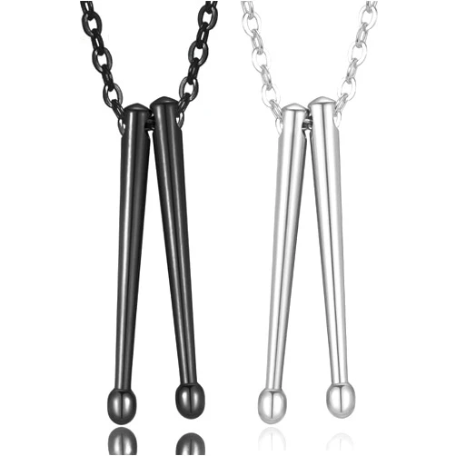 AZFVBQL Rock Drumstick Pendant Necklace for Men