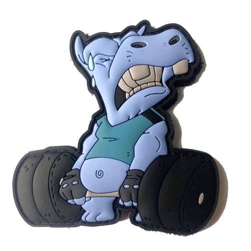 Patchlab Cross Workout Fitness Hippo Squad Fit Deadlift Patch
