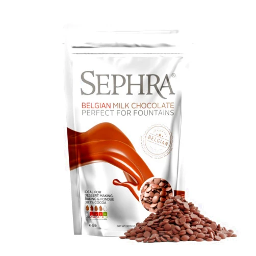Sephra Fountain-ready Belgian Milk Chocolate 2lb Bag - Ideal for Melting