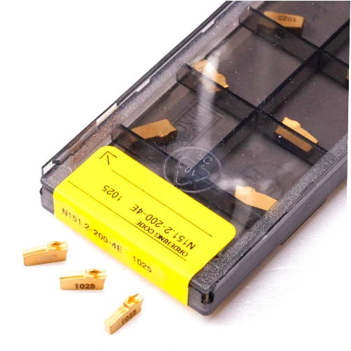 SRCGG 10PCS N151.2 CNC Lathe Tool N151.2-200-4E N151.2-300-4E N151.2-400-4E 1025 1125 Carbide Inserts Grooving Tool Hard Alloy Blade(N151.2-400-4E 1125)