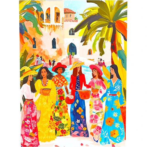 Cross & Glory - Saharan Sun: Fashion Under The Palms - 1000 Piece Jigsaw Puzzle for Adults | Moroccan Desert Theme | Vibrant Colors | Ideal for Adult Puzzle Enthusiasts