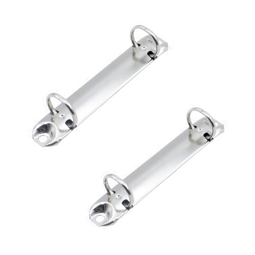 TTZEZE 2PCS Notebook Ring Binder Mechanisms, TTZEZE 20mm Base Width Silver Metal Clip Ring Binder,Loose Leaf Binding Spines Combs,DIY Fill Paper Storage Folder Accessories (2-Hole O Rings Binder/123x20x20mm)