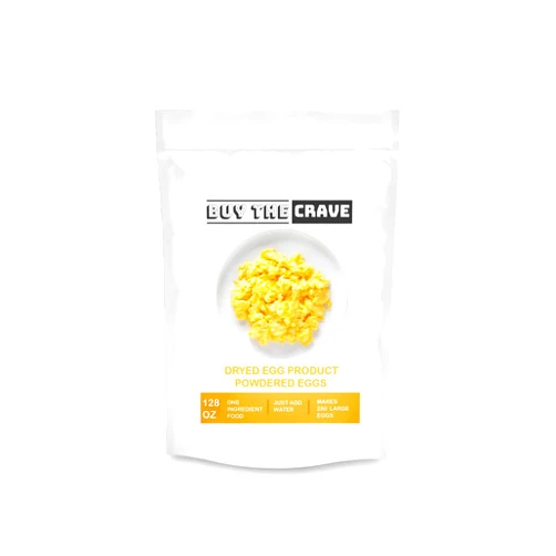 BUY THE CRAVE Powdered Dried Eggs 128 OZ Pack, Makes 280 EGGS Emergency, MRE Food Supply, Premade, Freeze Dried Survival Food Great for Hiking, Adventure & Camping Essentials, 25+ Year Shelf Life