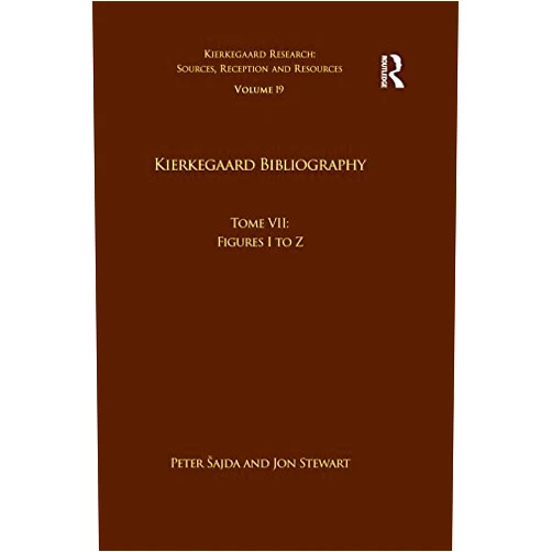 By Peter Šajda (Editor), Jon Stewart (Editor) Format: Kindle Edition Volume 19, Tome VII: Kierkegaard Bibliography: Figures I to Z (Kierkegaard Research: Sources, Reception and Resources)