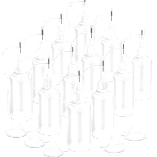 YGDZ Precision Tip Applicator Bottles, 12 Pcs 1oz Needle Fine Tip Glue Bottles Precision Applicator Bottles with 5 Mini Funnels