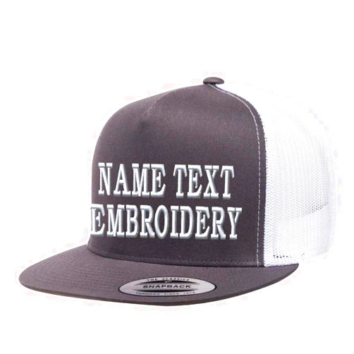 Caprobot iD Custom Trucker Hats Embroidery Flat Bill Personalized Mesh Snapback Hat
