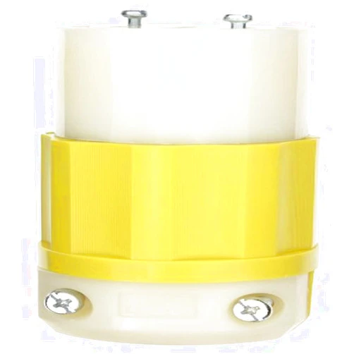 Leviton 2713-CY 30 Amp, 125/250 Volt, NEMA L14-30R, 3P, 4W, Locking Connector, Industrial Grade, Grounding - Yellow-White