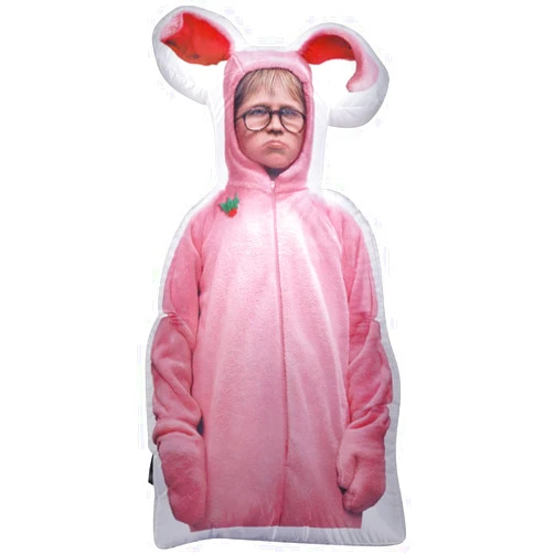 Airblown 3' Gemmy Airblown Car Buddy PhotoRealistic Ralphie in Bunny Suit Decoration 111251
