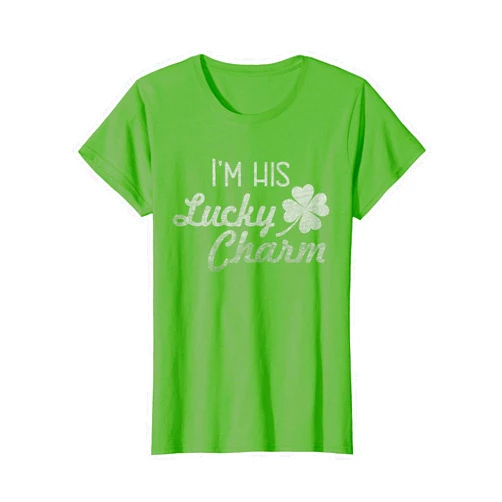 PEHardy Design I'm His Lucky Charm St Patrick's Day Design for Women T-Shirt