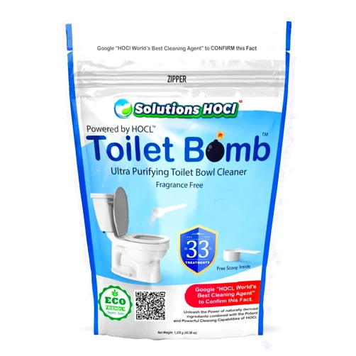 Solutions HOCL Power Clean with HOCL Toilet Cleaner Bomb - 33 Treatments Fragrance Free