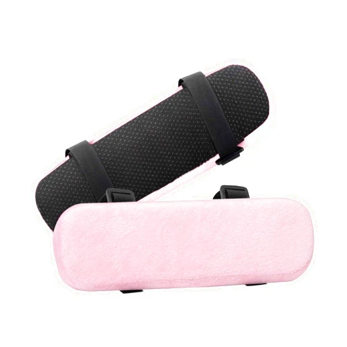 MOSISO Chair Armrest Pads (2 Pack), Memory Foam Home/Office Chair Arm Rest Covers Comfy Computer Gaming Chair Cushion Removable Washable Elbow Support Forearm Pressure Relief, Pink