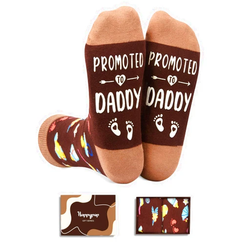 HAPPYPOP Gift Idea For Him - New Dad Gifts, Grandpa Gifts From Grandchildren, Fathers Day Socks Grandpa Socks