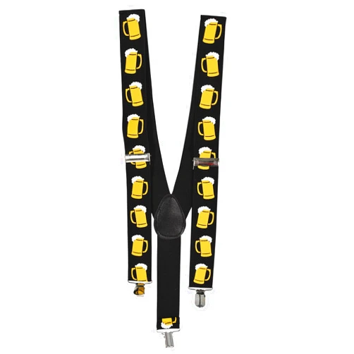 Beistle Beer Mug Suspenders (Adjustable) Party Accessory (1 Count) (1/Pkg)