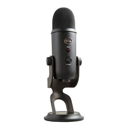 Logitech Blue Yeti USB Microphone for Recording, Streaming, Gaming, Podcasting on PC and Mac, Condenser Mic for Laptop or Computer with Blue VO!CE Effects, Adjustable Stand, Plug and Play - Blackout